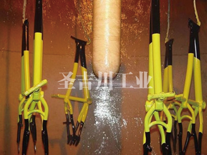 自行車(chē)前叉部件“Ω”靜電噴漆線